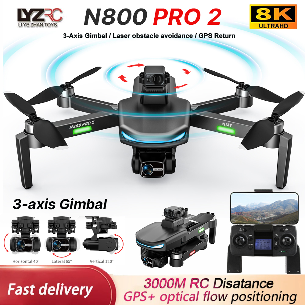 N800 PRO 2 GPS Drone Professio - Drone Gimbal 3 Axis ulasan dan harga