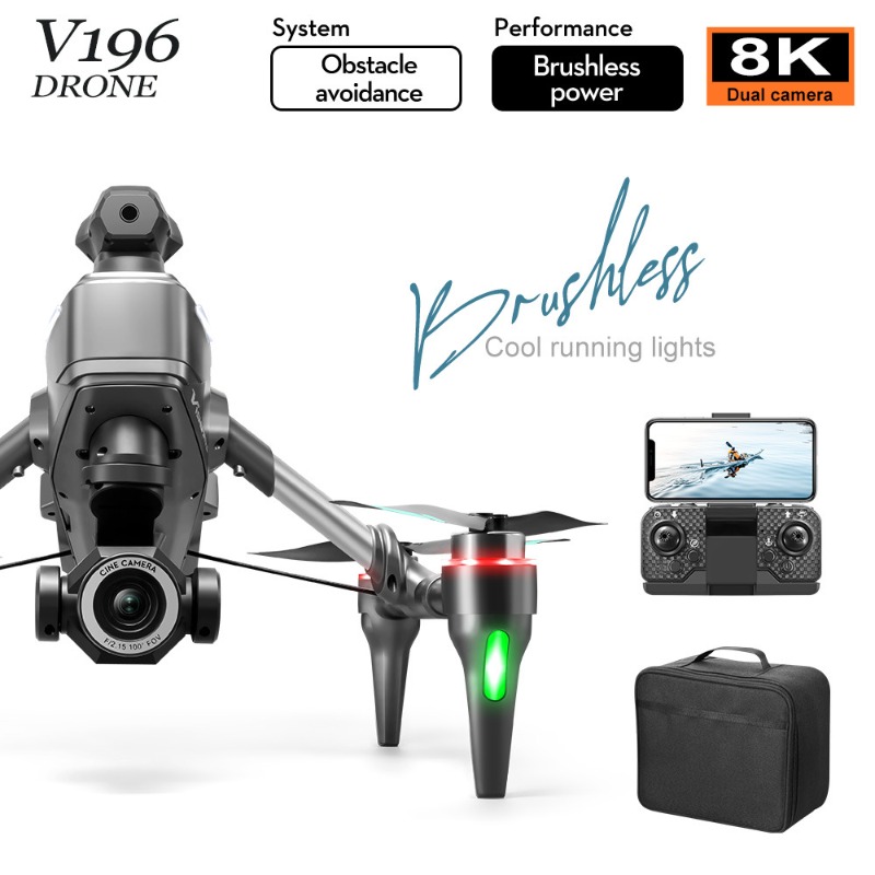 2025 V196 Automatic Obstacle A - Drone Gimbal Brushless ulasan dan harga