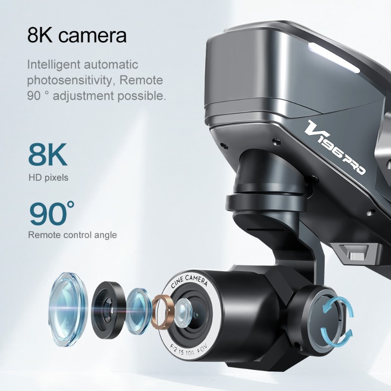 2025 V196 Automatic Obstacle A - Drone Gimbal Brushless ulasan dan harga